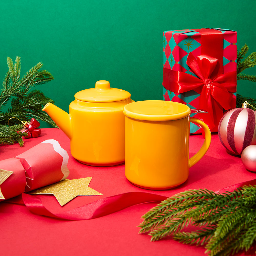 Bright Citrus Infuser Teapot & Mug