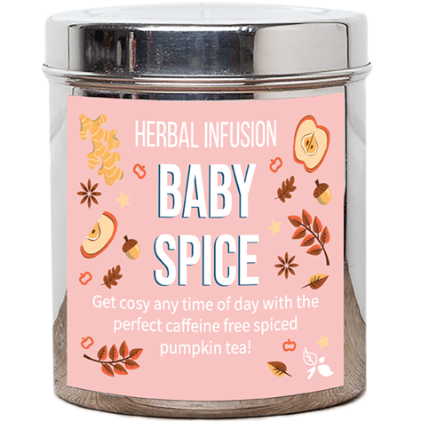 baby spice autumn tea tin
