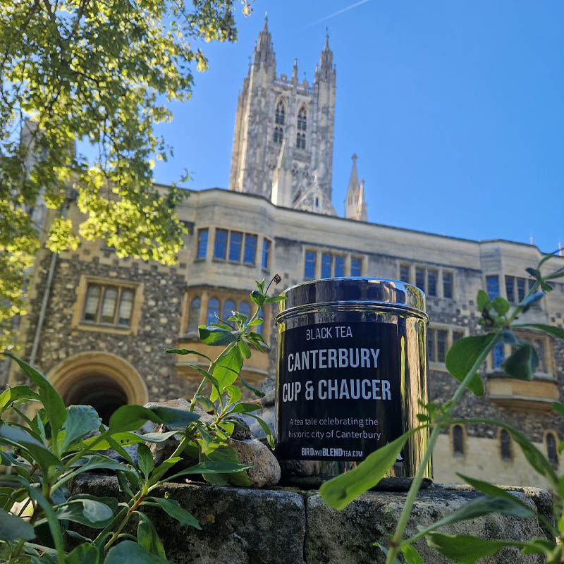 canterbury cup and chaucher tea tin