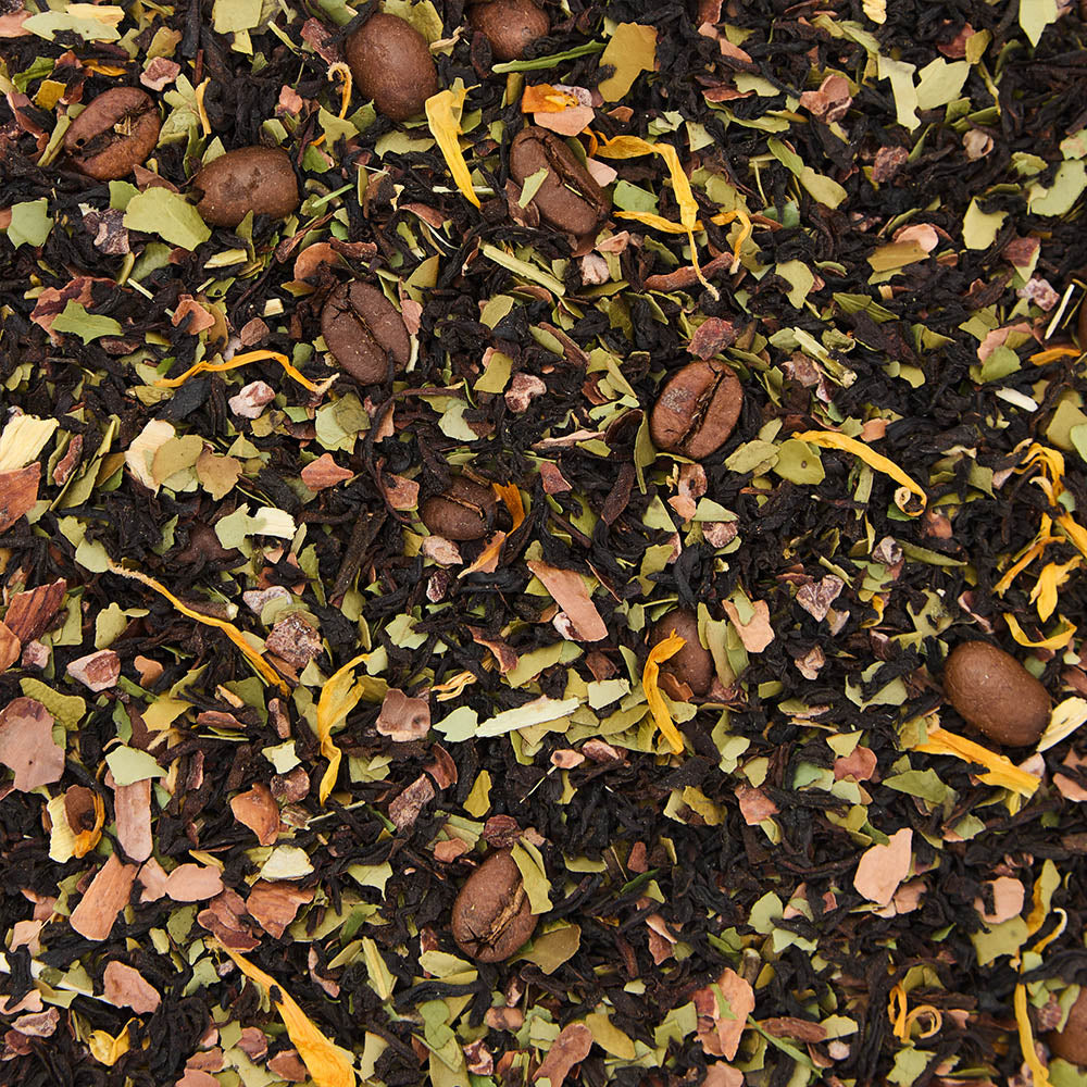 choc it rock it tea flat lay