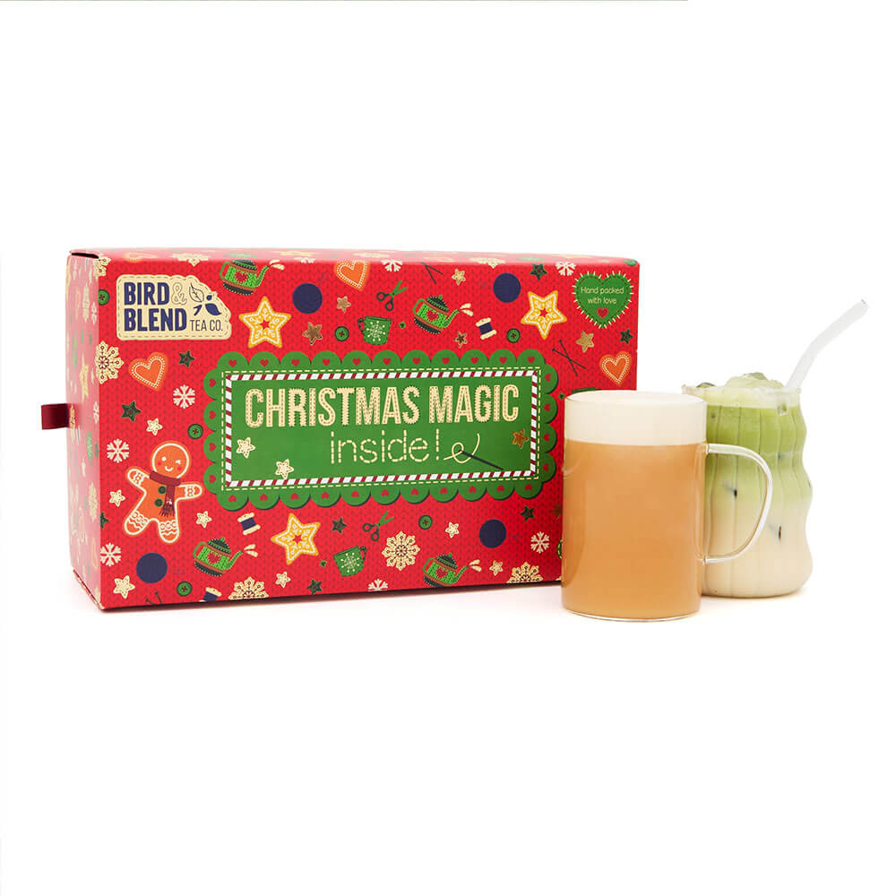 complete christmas collection box front with tea and matcha