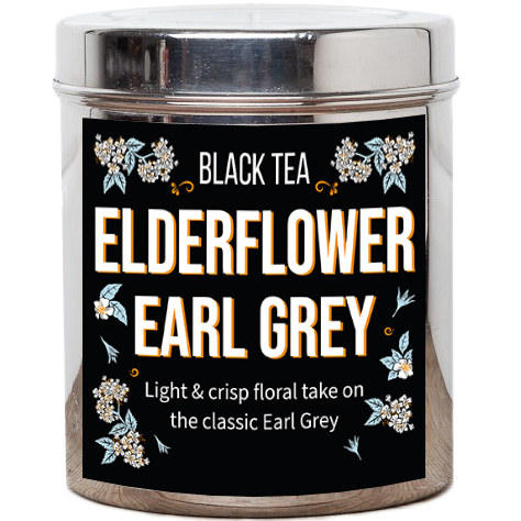 elderflower earl grey tea tin