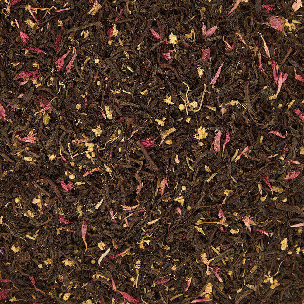 elderflower earl grey tea flat lay