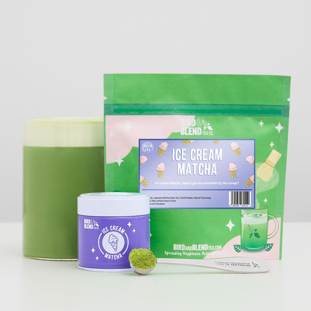 ice cream matcha hot matcha pouch with tin