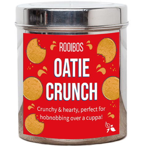 oatie crunch tea tin stylisd