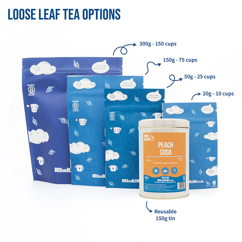 peach soda loose leaf tea options