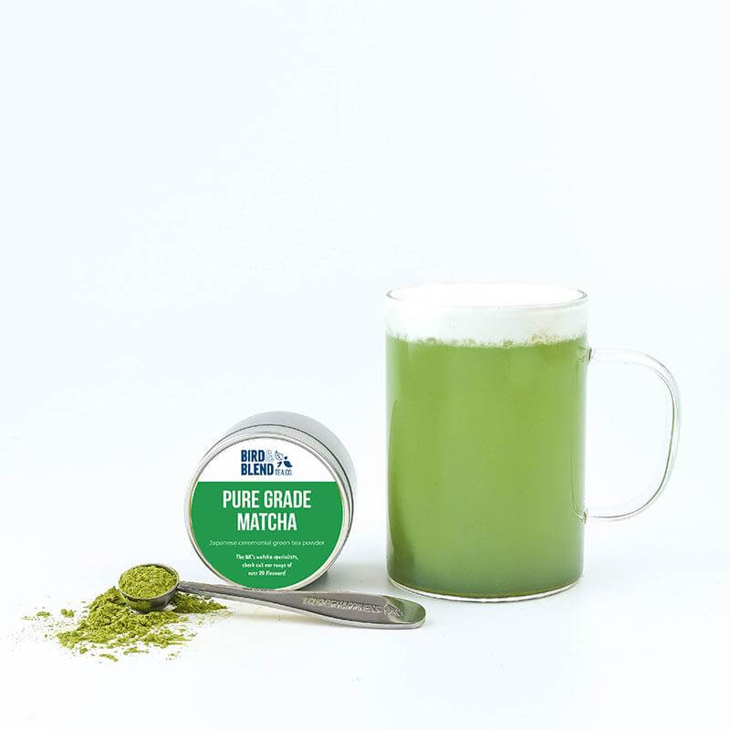 pure grade matcha tea and latte