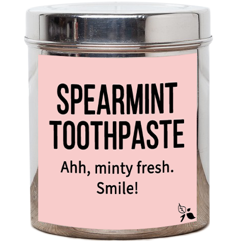 spearmint toothpaste tea tin
