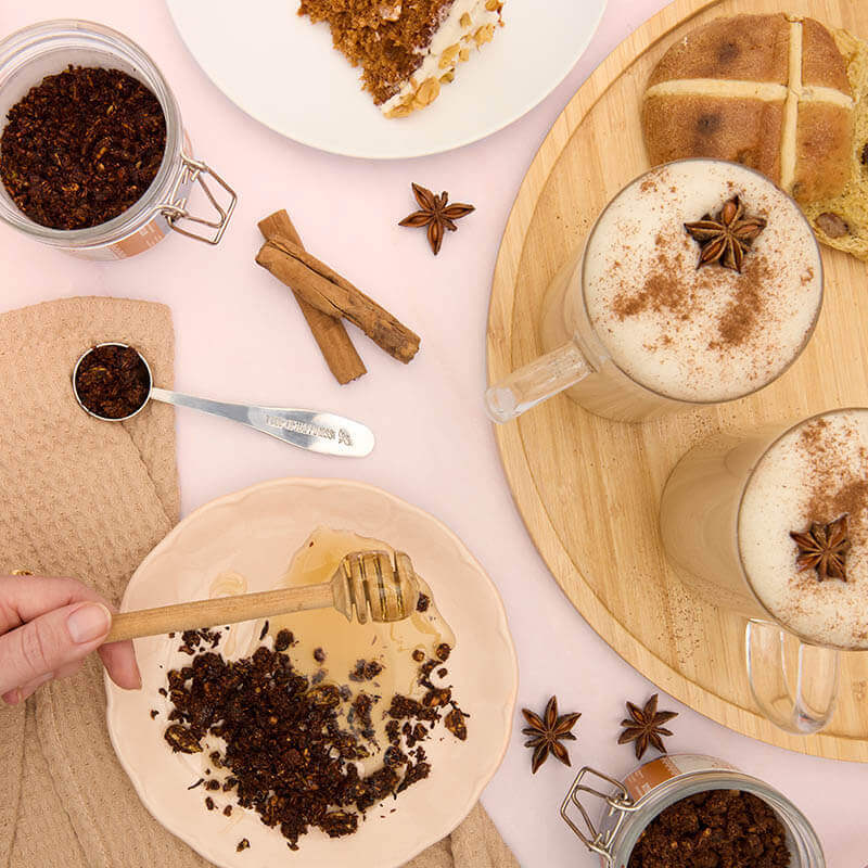 hot cross bun sticky chai