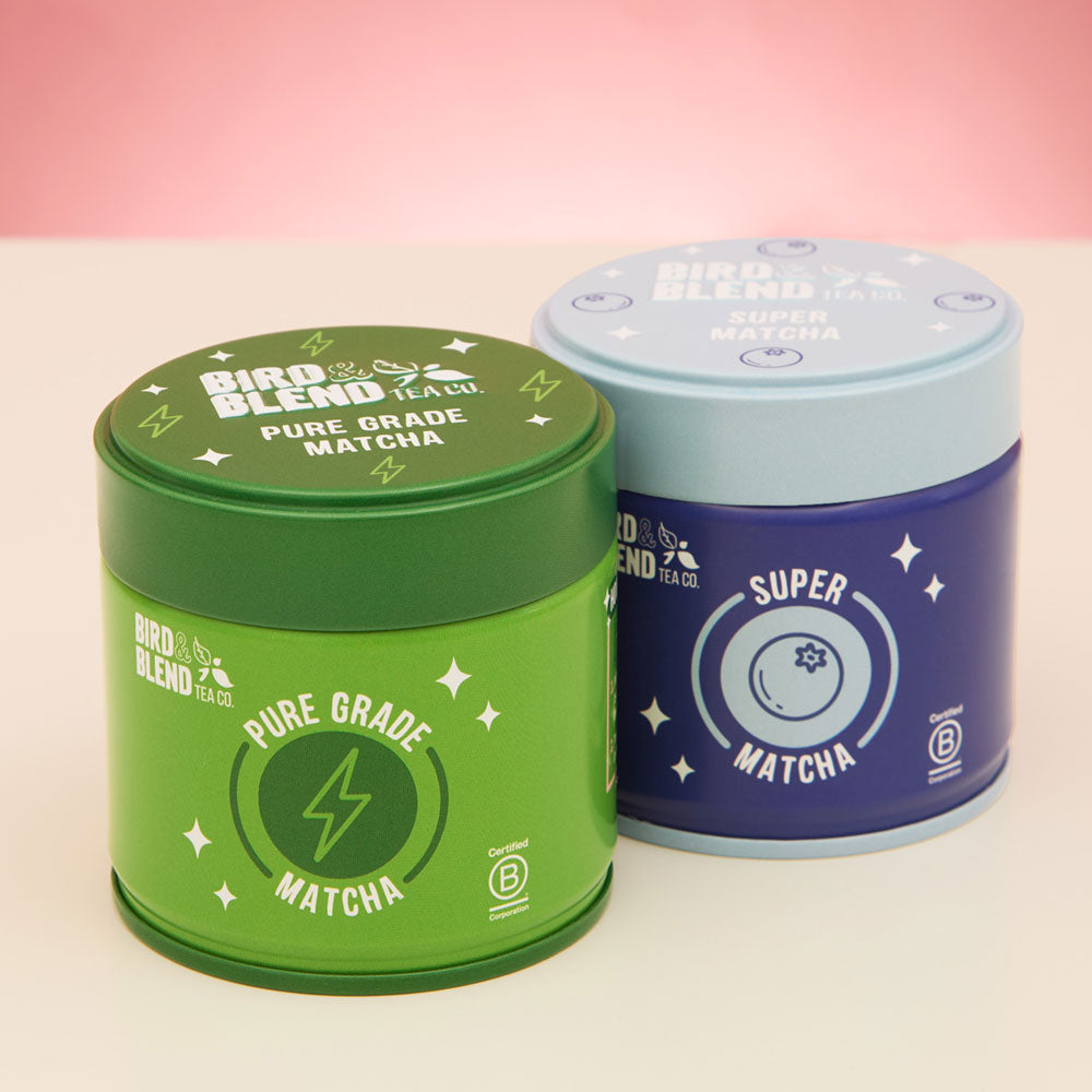 pure & super matcha tea tins