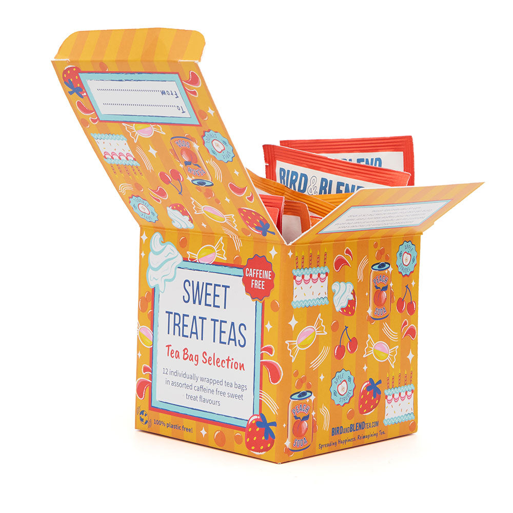 sweet treat tea cube open with tea bags showing
