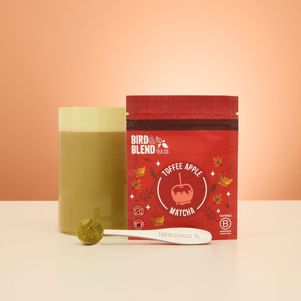 toffee apple matcha hot matcha