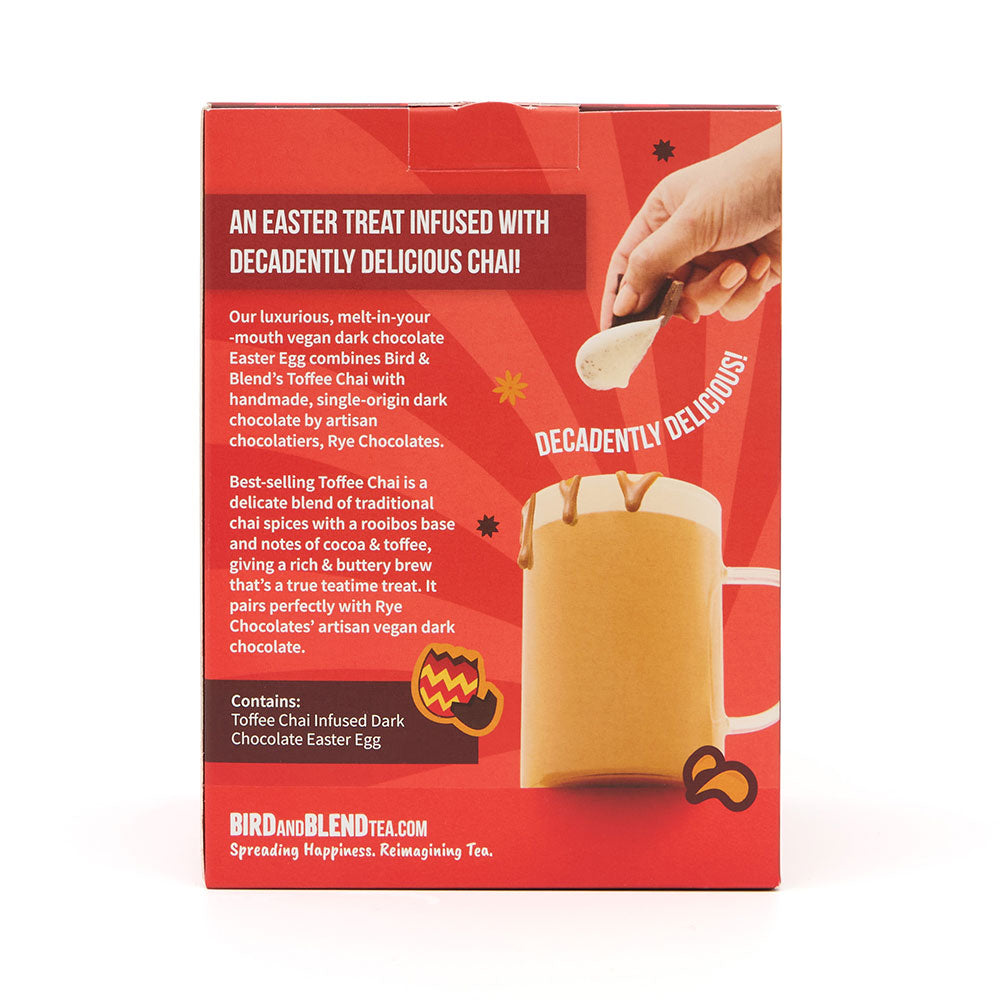 toffee chai tea infused dark chocolate easter egg box