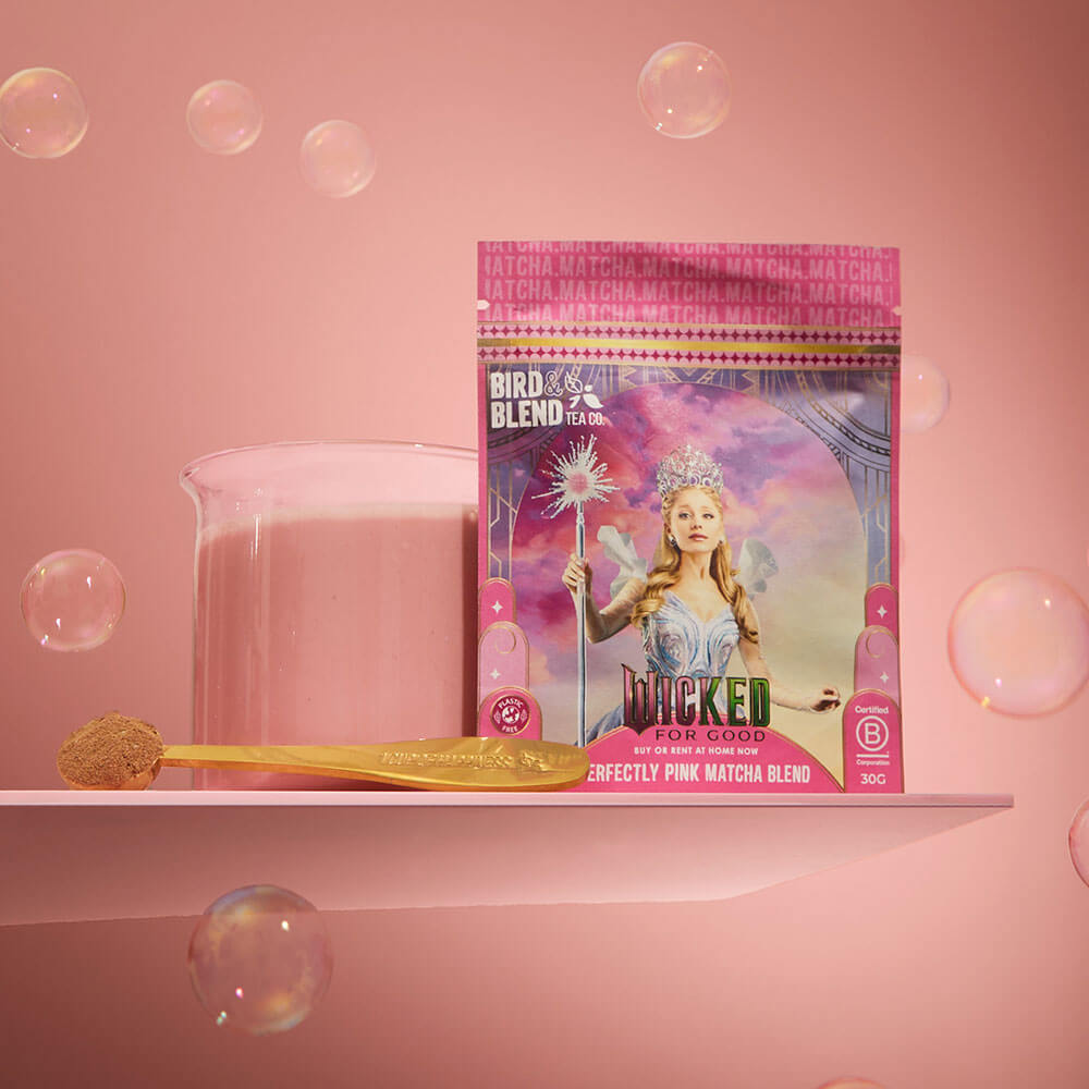 Wicked Glinda perfectly pink matcha kit