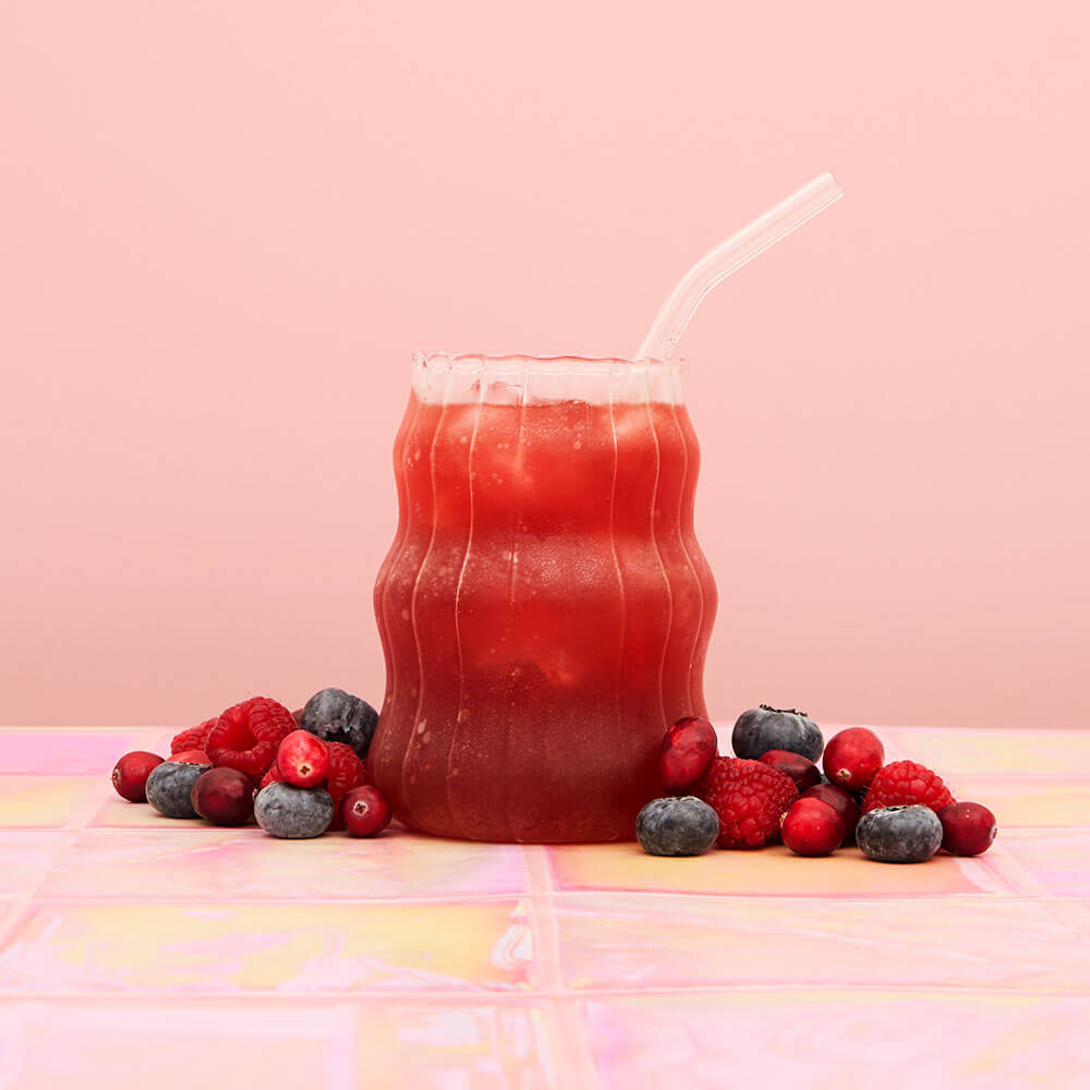 Wicked perfectly pink Glinda berry flavoured iced matcha blend