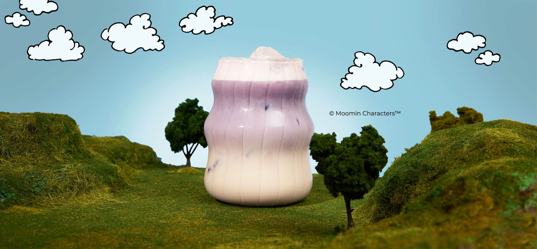 Iced moomin berry matcha latte blog image