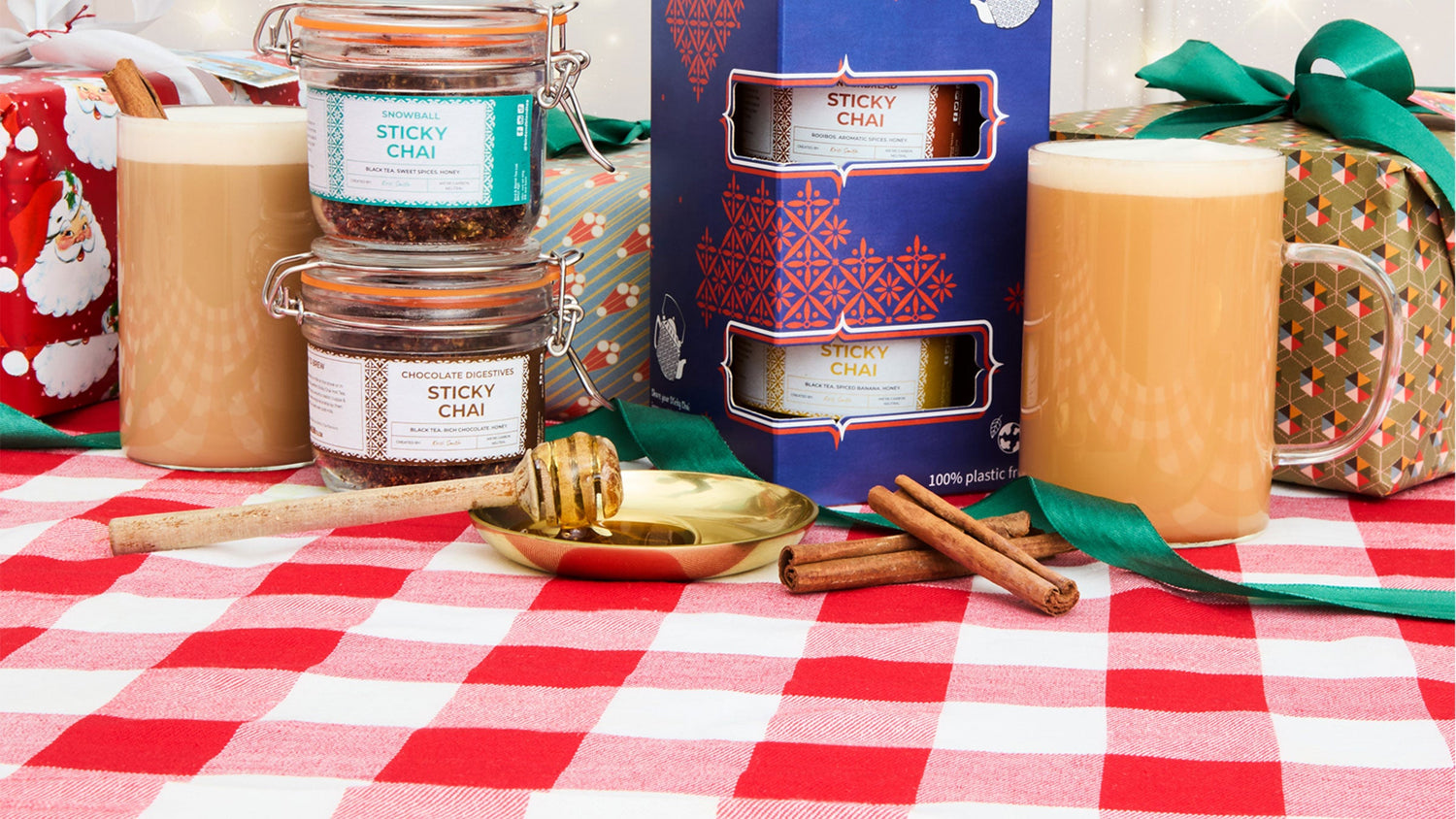 Christmas sticky chai trios