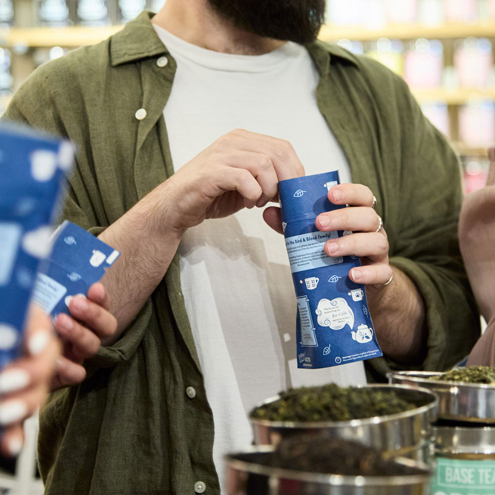 tea blending workshop sampling