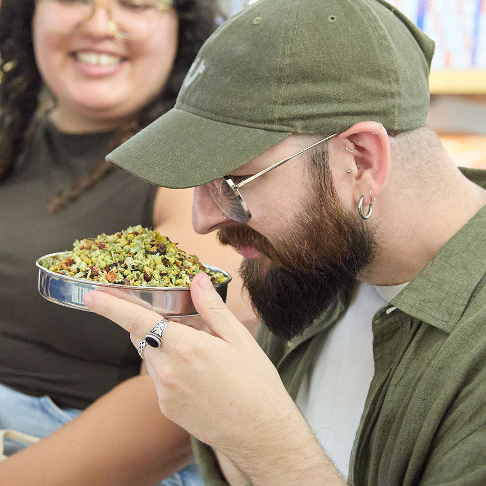 tea blending workshop smelling tea