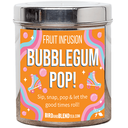 Bubblegum pop! fruit loose leaf tea custom tea tin