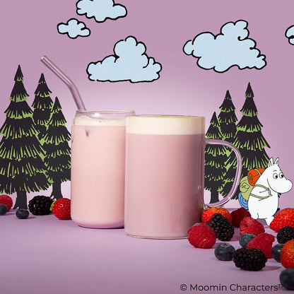 Moomins Berry Basket Hot &amp; iced matcha latte
