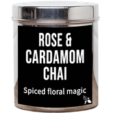rose and cardamom chai tea tin