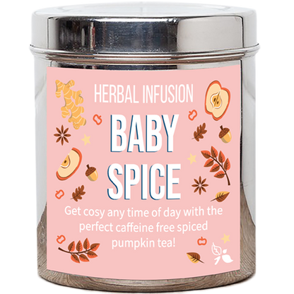 baby spice autumn tea tin