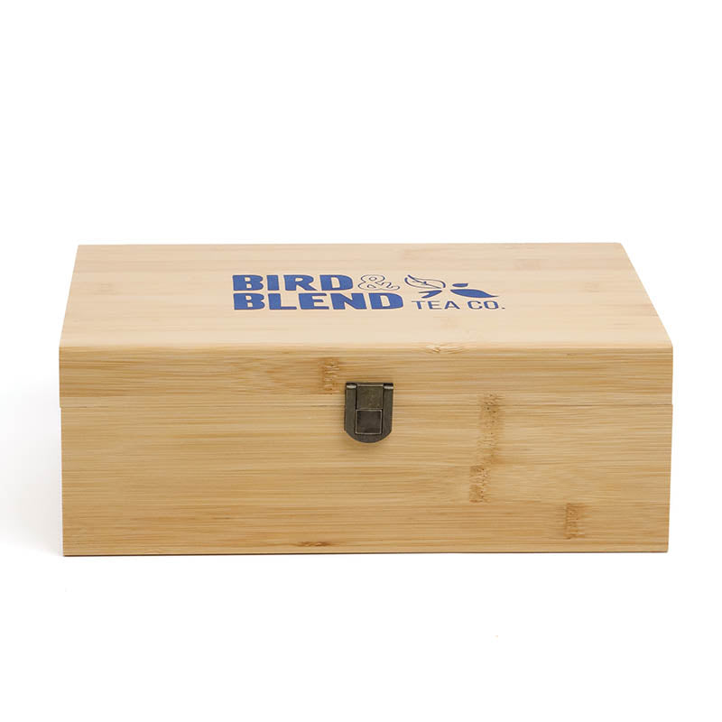 wooden tea chest closed