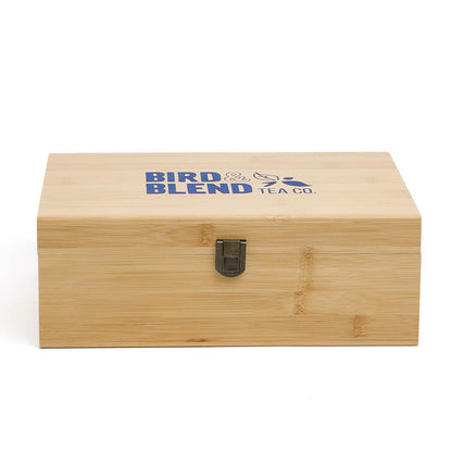 wooden tea chest closed