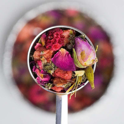 berry pink rose tea spoon