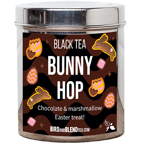  Bunny Hope black loose leaf tea tin 