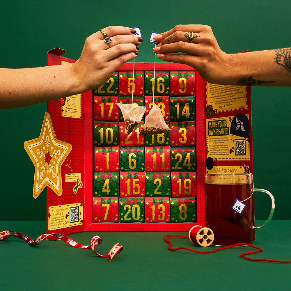 caffeine free tea advent calendar open