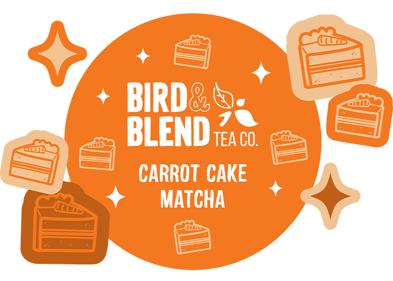 carrot cake matcha illustration