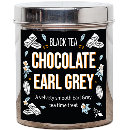 chocolate earl grey tea tin
