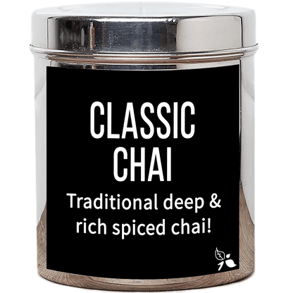 classic chai custom tea tin