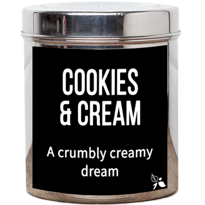 cookies and cream tea tin