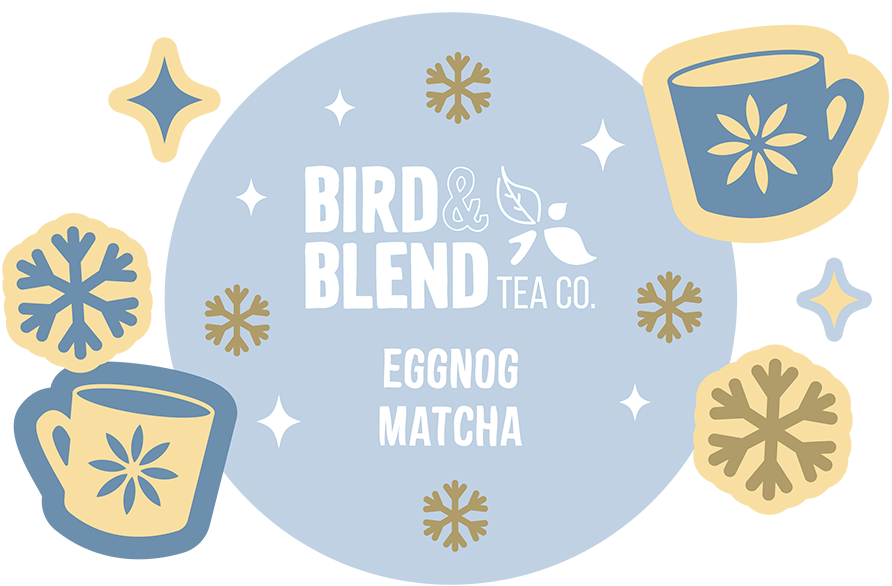 eggnog matcha tin design flavour profile