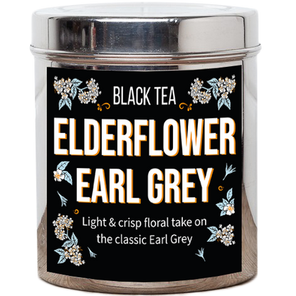elderflower earl grey tea tin