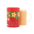empty limited edition christmas tea tin with hot tea