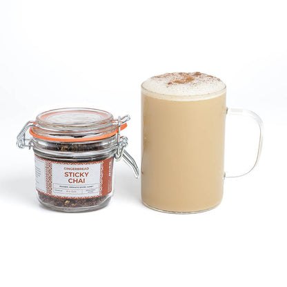 gingerbread sticky chai jar and mug