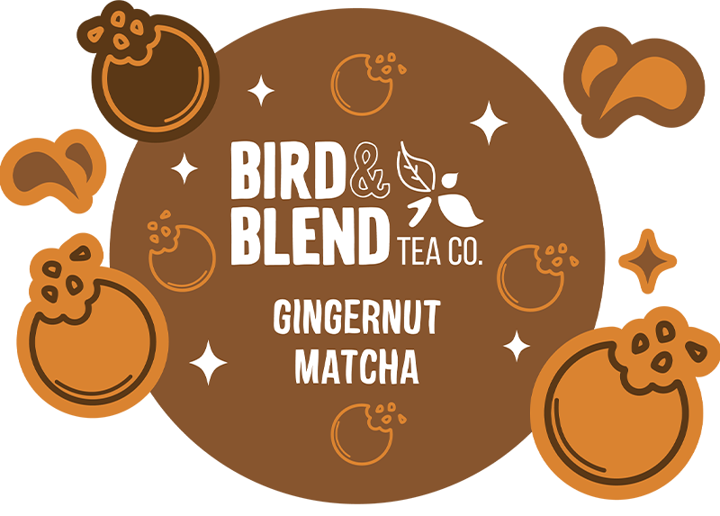 gingernut matcha tin illustration