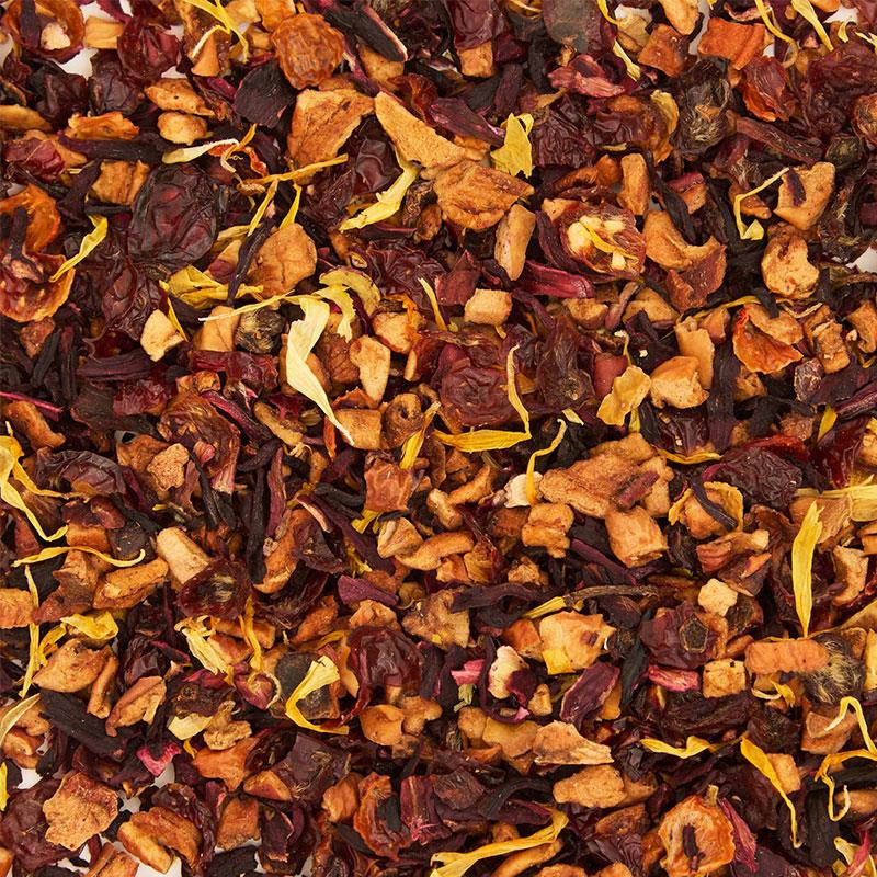 granny smith tea flat lay