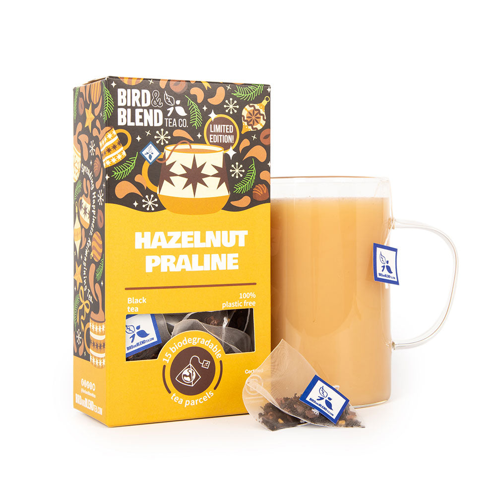 hazelnut praline tea 150g gift tea bag and hot tea
