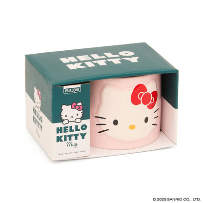 hello kitty mug embossed pink in packaging