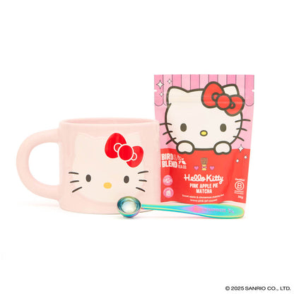 hello kitty pink apple pie matcha set
