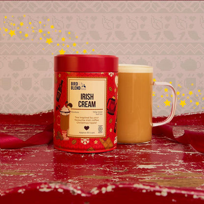 irish cream 150g tea tin christmas with hot tea