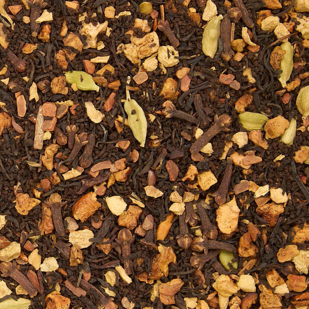 maple apple chai loose leaf tea flatlay