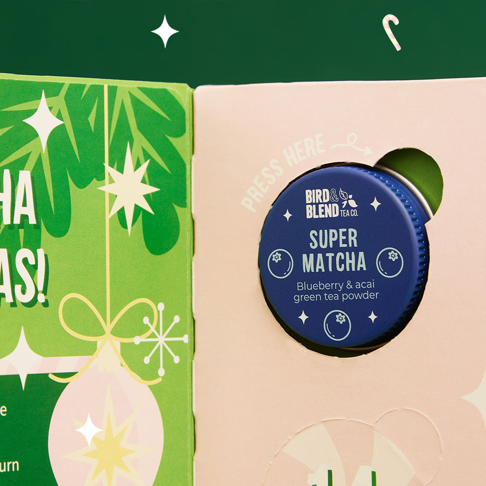  matcha advent with sparkles 