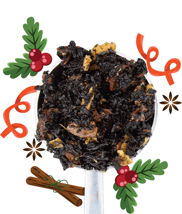 mince pie sticky chai perfect tea spoon