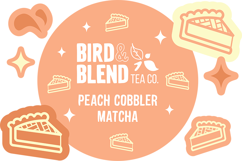 peach cobbler matcha tea